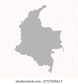 Fondo de Anuncio plano gris del mapa de Colombia