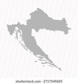 Flach grau Kroatien Karte Banner Hintergrund