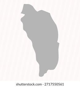 Fondo de Anuncio de mapa de Dominica gris plano