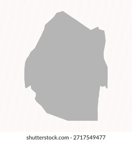Plano de fundo cinza plano do banner do mapa de Eswatini