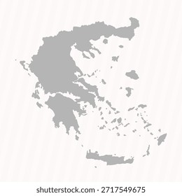 Fondo de Anuncio de mapa de Grecia gris