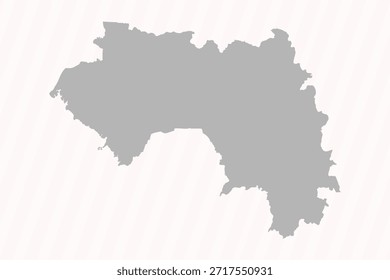 Fondo de Anuncio de mapa de Guinea gris plano