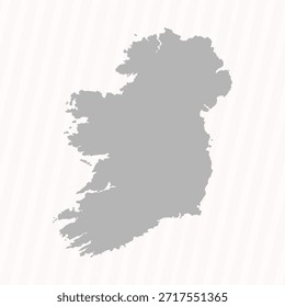 Fondo de Anuncio de mapa de Irlanda gris plano