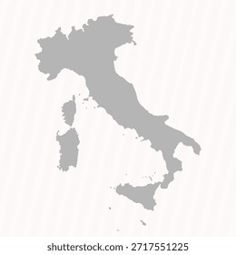 Fondo de Anuncio plano gris de Italia Mapa
