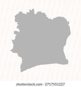 Plano de fundo cinza da bandeira do mapa da Costa do Marfim
