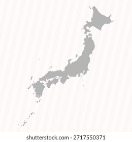 Plano de fundo cinza plano do mapa do Japão
