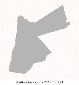 Flat Gray Jordan Map Banner Background