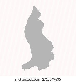 Flat Gray Liechtenstein Map Banner Background