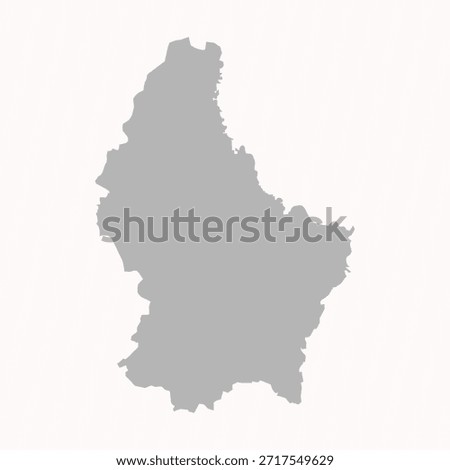 Flat Gray Luxembourg Map Banner Background