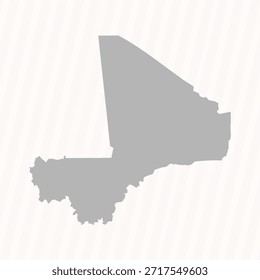 Fondo de Anuncio de mapa de Mali gris plano