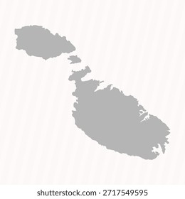Plano de fundo cinza Malta mapa banner