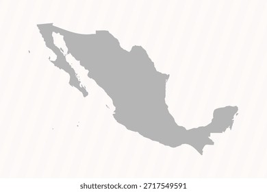 Fondo de Anuncio de mapa de México gris plano