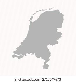 Fondo de Anuncio de mapa de Países Bajos gris plano
