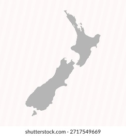Flat Gray New Zealand Map Banner Background