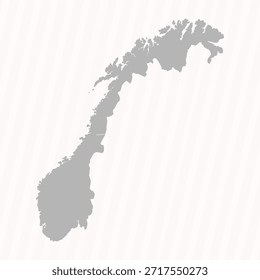 Flachgrau Norwegen Karte Banner Hintergrund