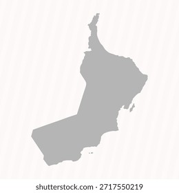 Plano de fundo plano cinza Oman mapa banner