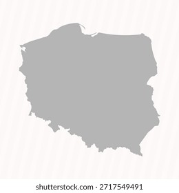 Plano de Fundo Cinza Plano de Banner de Mapa da Polônia