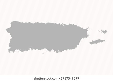Plano Cinza Porto Rico Mapa Banner Plano de Fundo