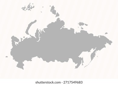 Fondo de Anuncio plano gris del mapa de Rusia