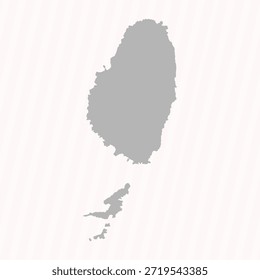 Fondo de Anuncio de mapa de San Vicente gris plano