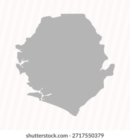 Plano de fundo cinza Serra Leoa mapa banner