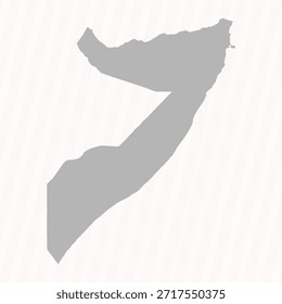 Flat Gray Somalia Map Banner Background