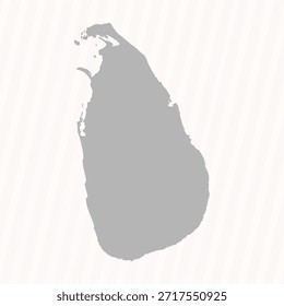 Flat Gray Sri Lanka Map Banner Background