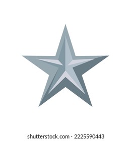 flat gray star over white