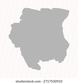 Fondo de Anuncio de mapa de Surinam gris plano