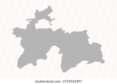 Fondo de Anuncio de mapa de Tayikistán gris plano