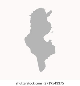 Fondo de Anuncio de mapa de Túnez gris plano