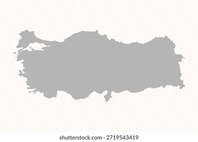 Flat Gray Turkey Map Banner Background