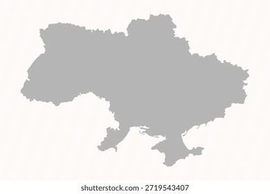 Fondo de Anuncio de mapa de Ucrania gris plano