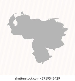 Flat Gray Venezuela Map Banner Background