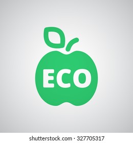 Flat green Apple icon 