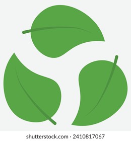 Flat Green Arrows Recycle, World Earth Day, Environment day, Ecology concept