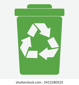 Flat Green Arrows Recycle, World Earth Day, Environment day, Ecology concept