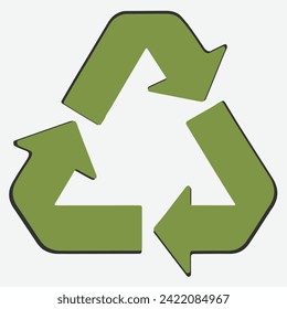 Flat Green Arrows Recycle, World Earth Day, Environment day, Ecology concept