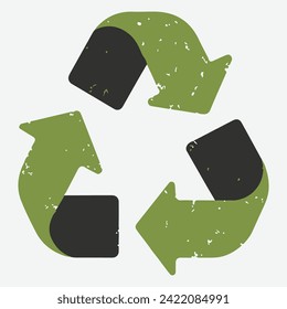 Flat Green Arrows Recycle, World Earth Day, Environment day, Ecology concept