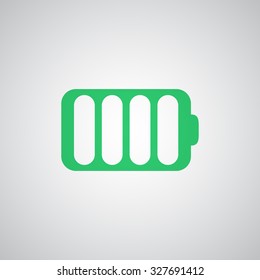 Flat green Battery icon 