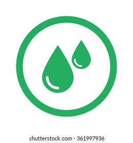Flat green Blood icon and green circle