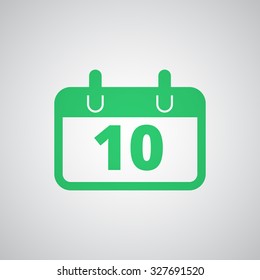 Flat green Calendar icon 