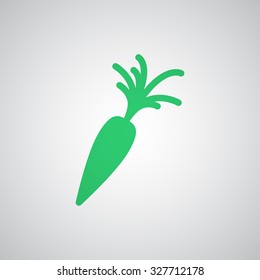 Flat green Carrot icon 