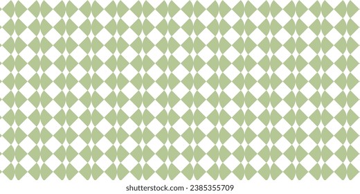 Flat green checkered background. pattern design