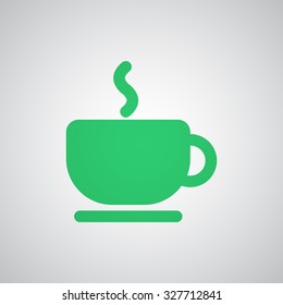 Flat green Coffee icon 
