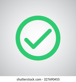 Flat green Confirm icon 
