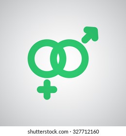 Flat green Gender icon 