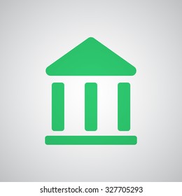 Flat green Institution icon 