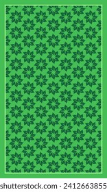Flat green leaf pattern background. Leaf pattern fabric design. Foliage pattern home decoration