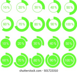 Flat green loading bar